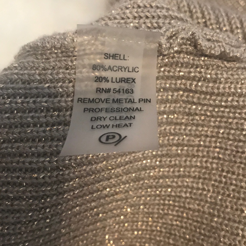 Calvin Klein Metallic FoldOver Collar Sweater-dress - Picture 9 of 9